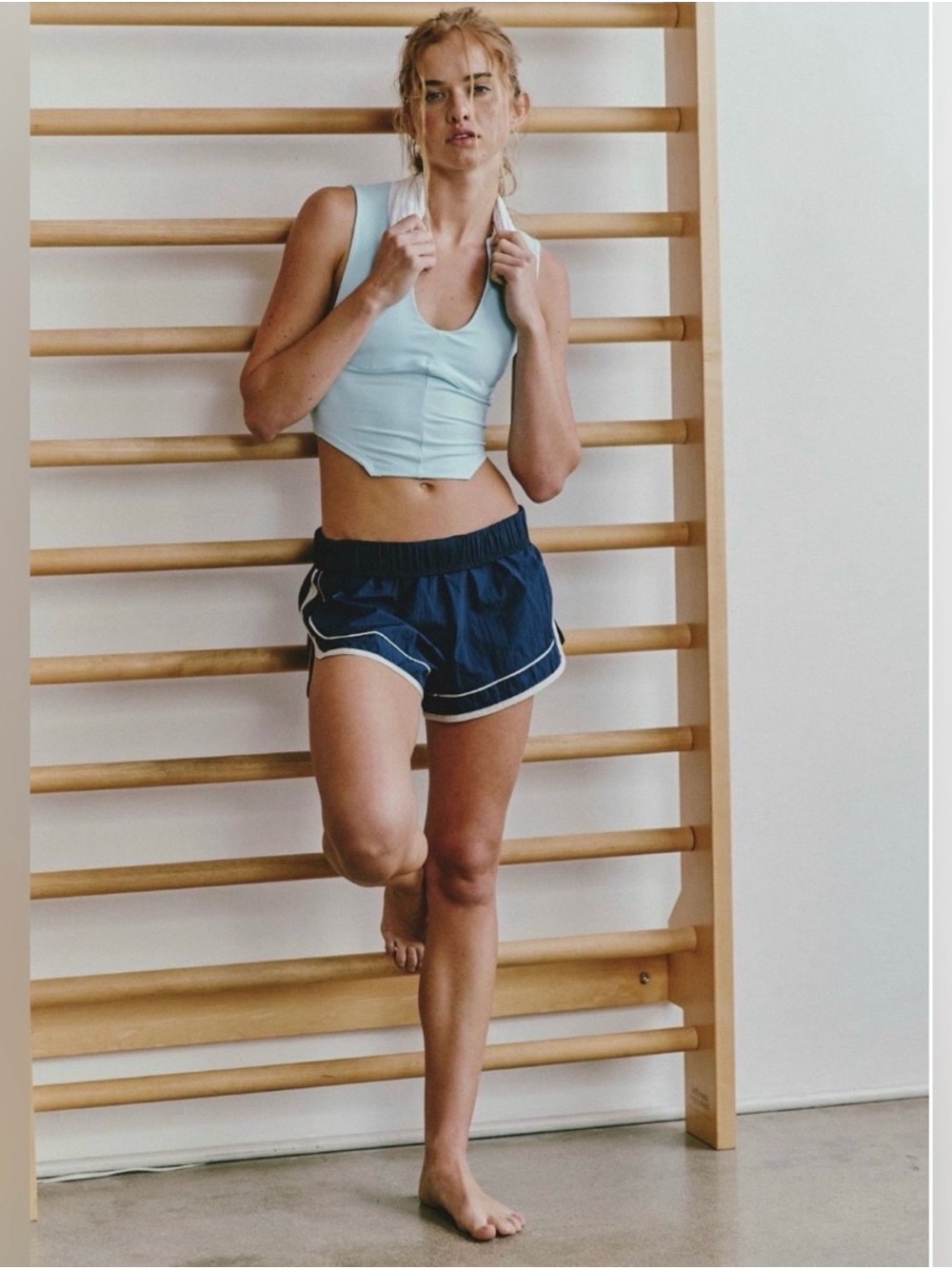 FP Movement by Free People Light Blue Scoop Neck Tank